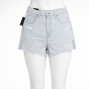Wild Fable Women’s Light Blue Denim Shorts Size 12 High Rise Button Fly NWT